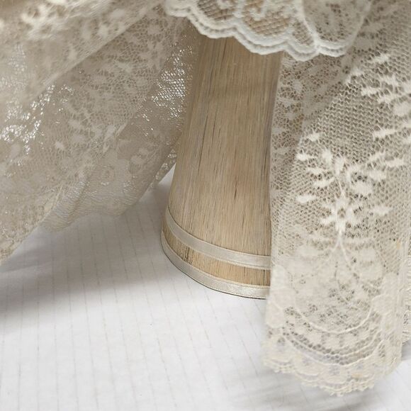 Vintage Corn Husk Cream Lace Angel Doll Christmas Wedding Decor Figurine - Picture 6 of 8